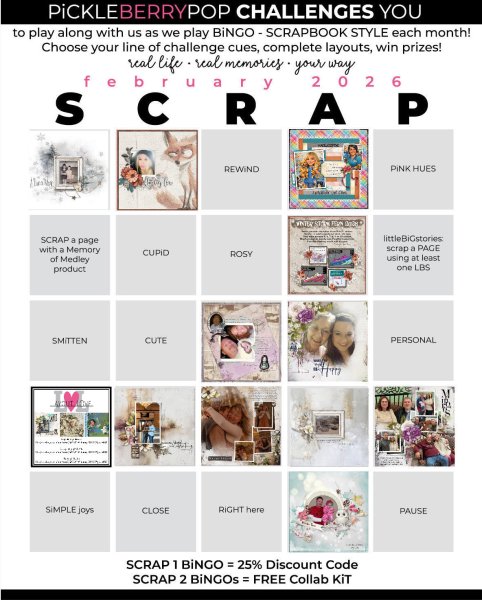 2026 Feb - Scrapbook Bingo