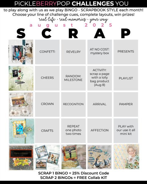 Scrap Bingo August 2025
