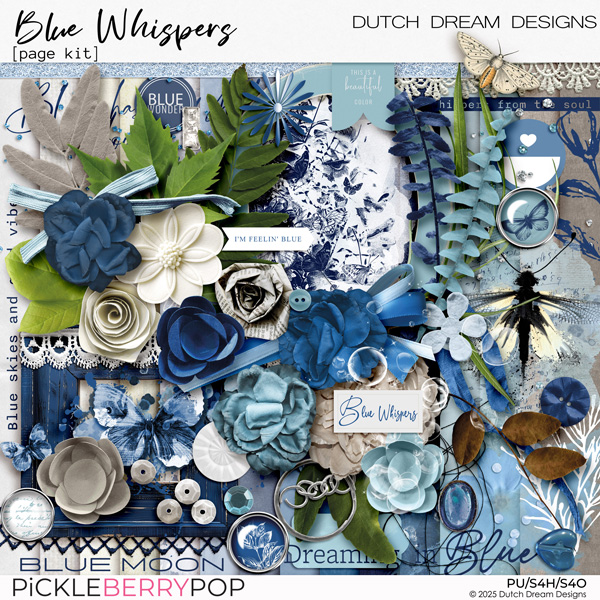 Blue Whispers - Page Kit