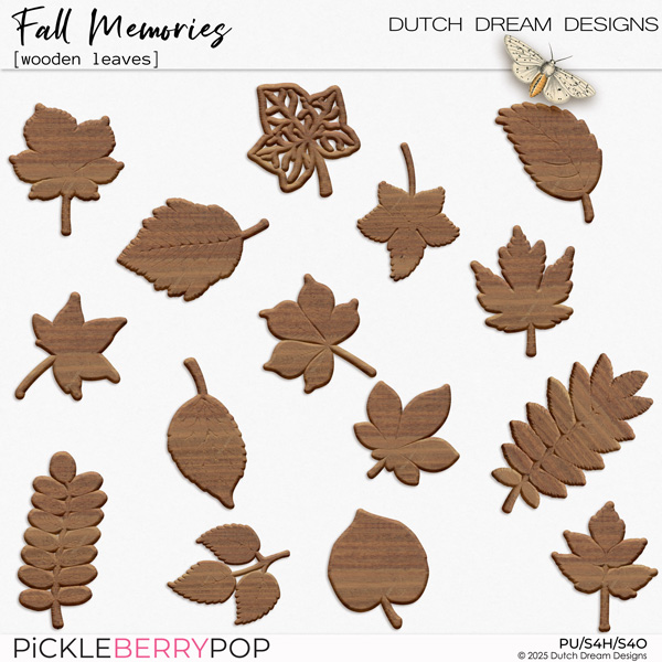 Fall Memories - Wooden Leaves