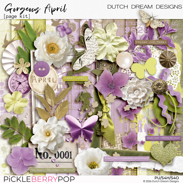 Gorgeous April - Page Kit