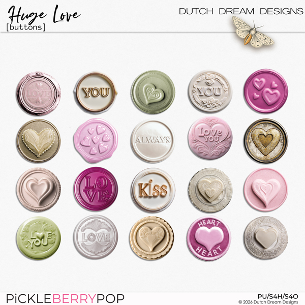 Huge Love - Buttons