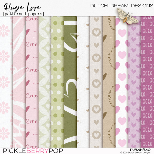 Huge Love - Patterned Papers