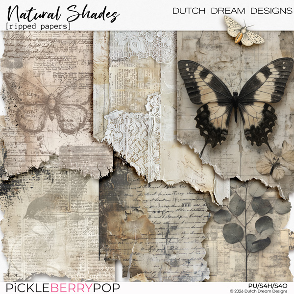 Natural Shades - Ripped Papers