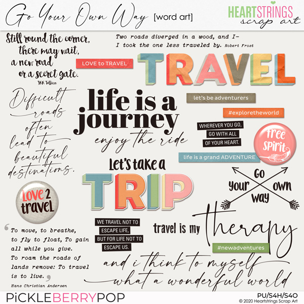Go Your Own Way Word Art