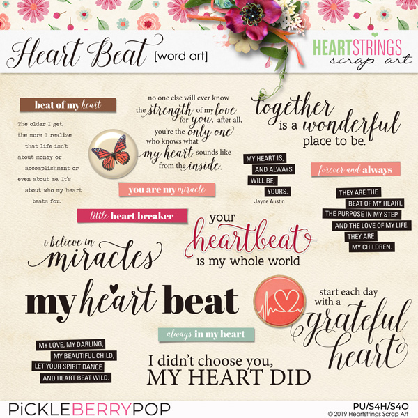 Heart Beat Word Art