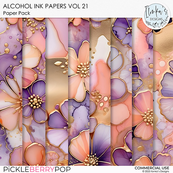 CU Alcohol Ink Papers Vol 21 by Ilonka's Designs