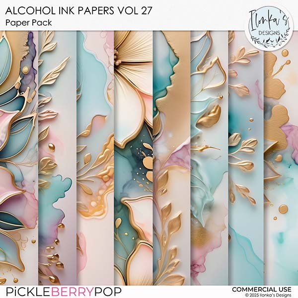 CU Alcohol Ink Papers Vol 27 by Ilonka's Designs 