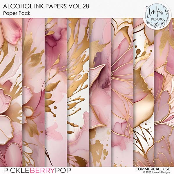 CU Alcohol Ink Papers Vol 28 by Ilonka's Designs