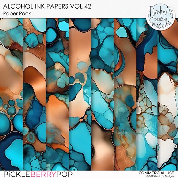 CU Alcohol Ink Papers Vol 42 by Ilonka's Designs