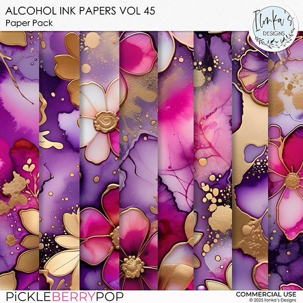 CU Alcohol Ink Papers Vol 45 by Ilonka's Designs 