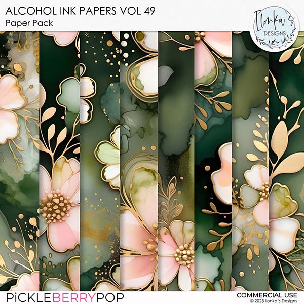 CU Alcohol Ink Papers Vol 49 by Ilonka's Designs  CU Alcohol Ink Papers Vol 49 by Ilonka's Designs
