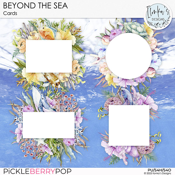 Beyond The Sea Cards by Ilonka's Designs 