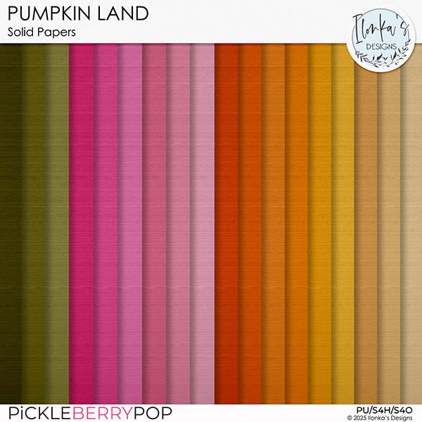Pumpkin Land Solid Papers by Ilonka's Designs