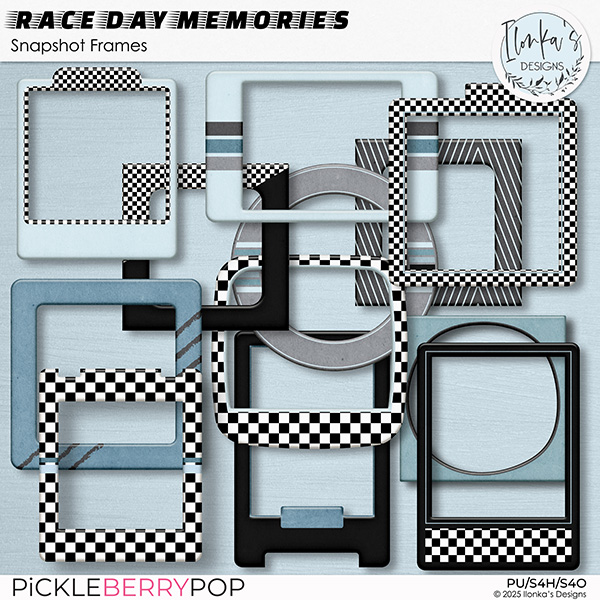 Race Day Memories Snapshot Frames by Ilonka's Designs
