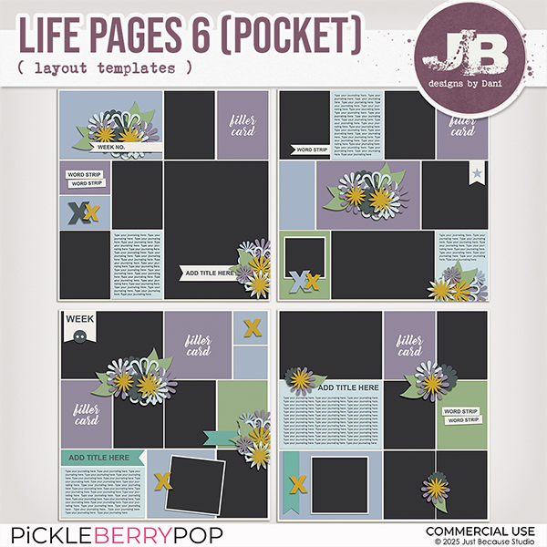 {CU} Life Pages Pocket 6 Templates by JB Studio
