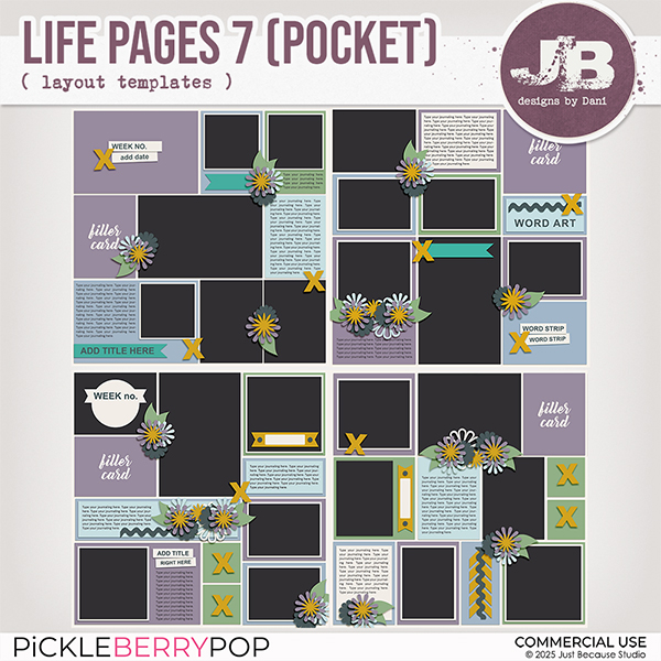 {CU} Life Pages Pocket 7 Templates by JB Studio