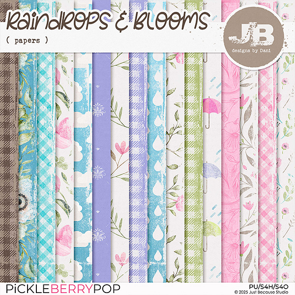 Raindrops & Blooms Papers by JB Studio