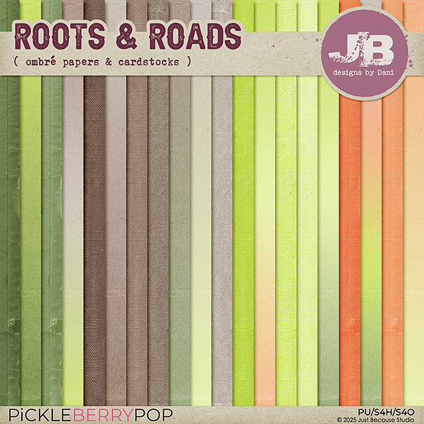 Roots & Roads Ombré Papers & Cardstocks by JB Studio