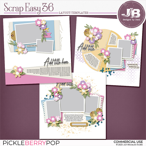 {CU} Scrap Easy 36 Templates by JB Studio