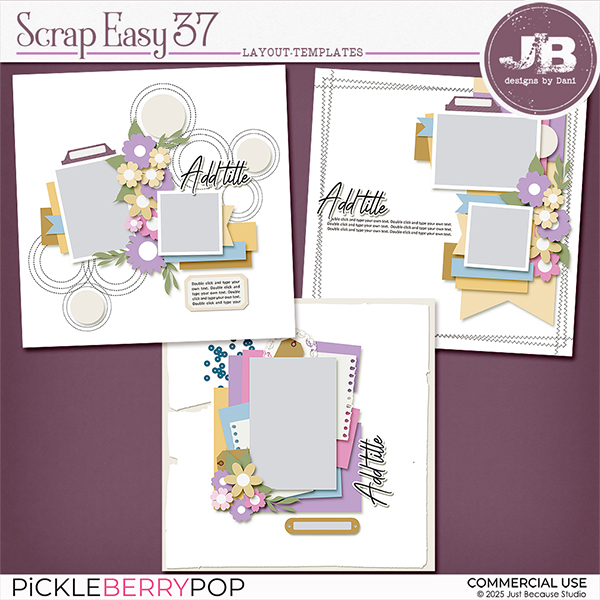 {CU} Scrap Easy 37 Templates by JB Studio