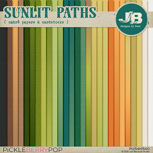 Sunlit Paths Ombré Papers & Cardstocks by JB Studio