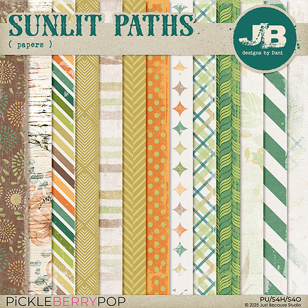 Sunlit Paths Papers by JB Studio