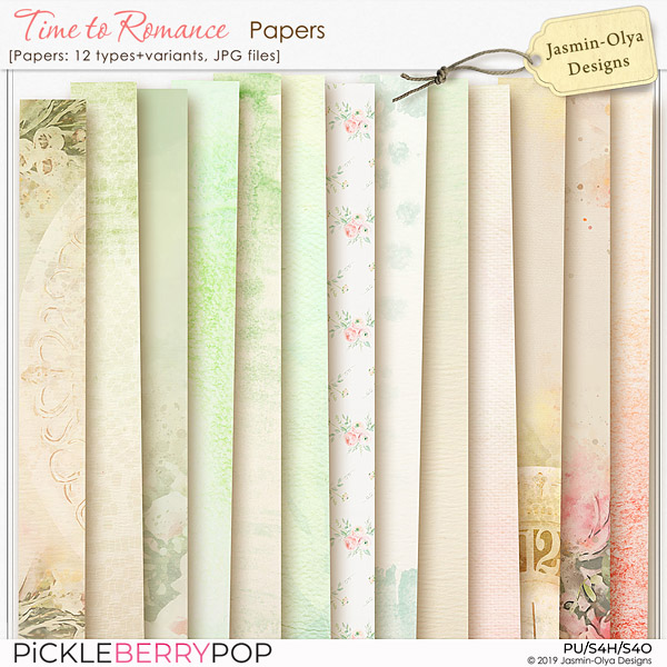 Time to Romance - Papers (Jasmin-Olya Designs)