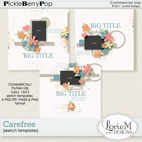 Carefree Digital Sketch Templates