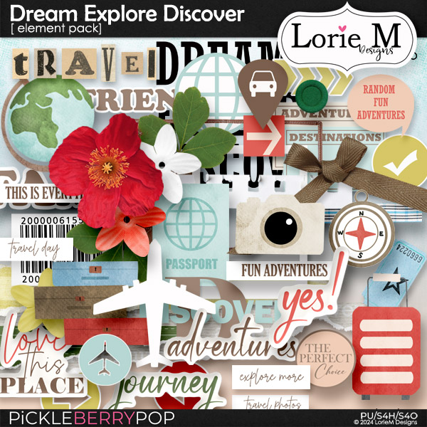 Dream Explore Discover Element Pack