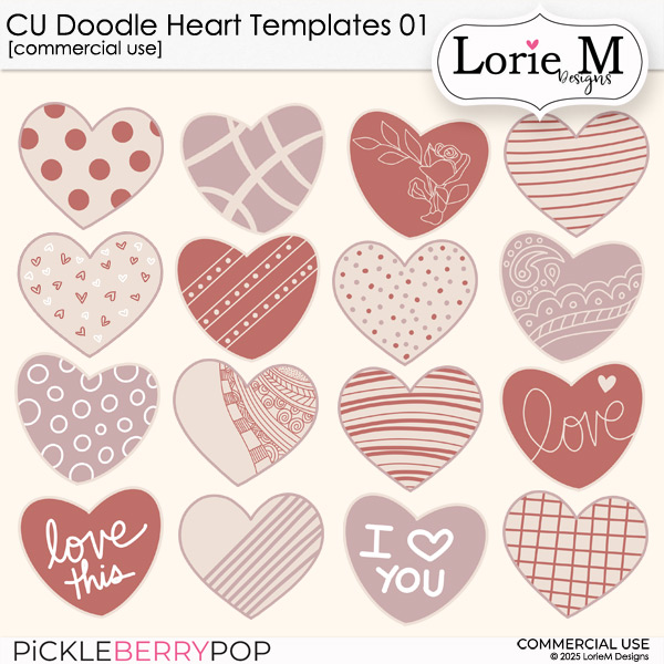 CU Doodle Heart Templates 01