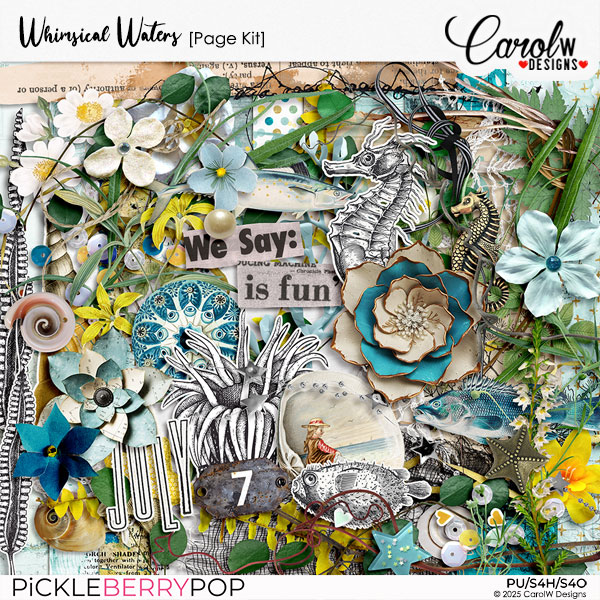 Whimsical Waters-Page Kit