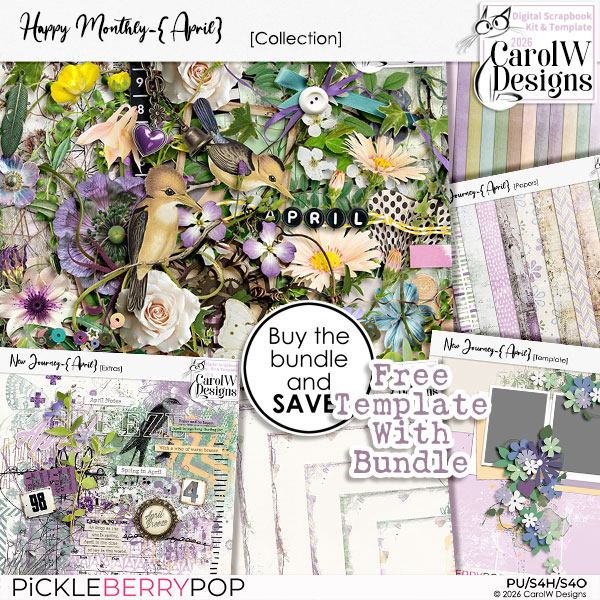 Happy Monthly-{April} Collection+Free Template