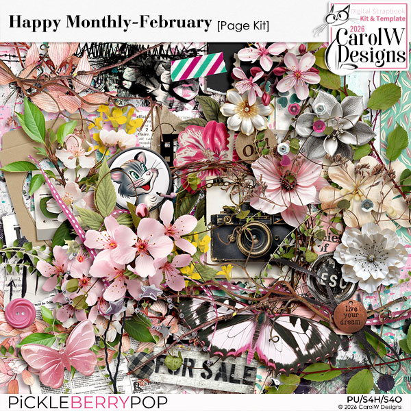 Happy Monthly-{February} Page Kit