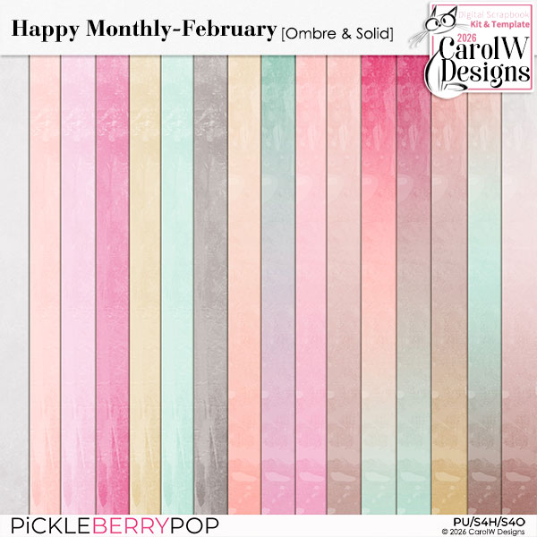 Happy Monthly-{February} Ombre & Solid
