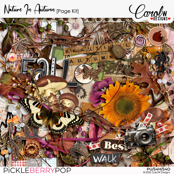 Nature In Autumn-Page Kit