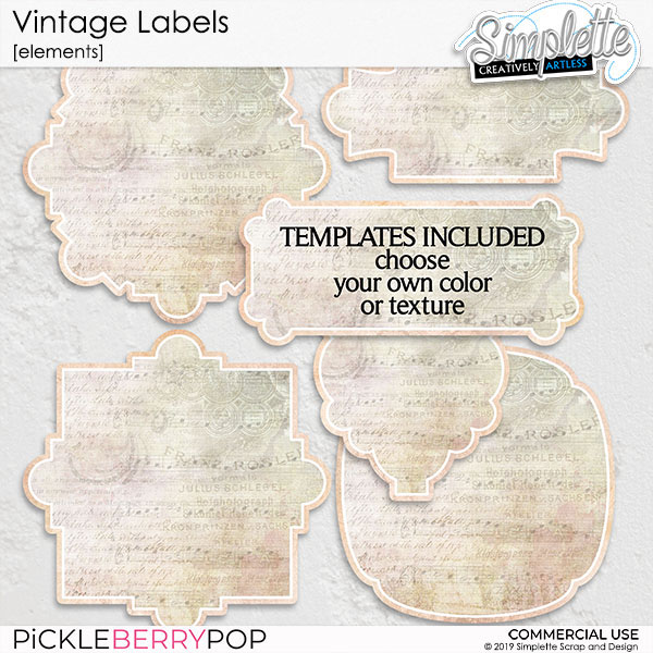 Vintage Labels (CU elements and templates)