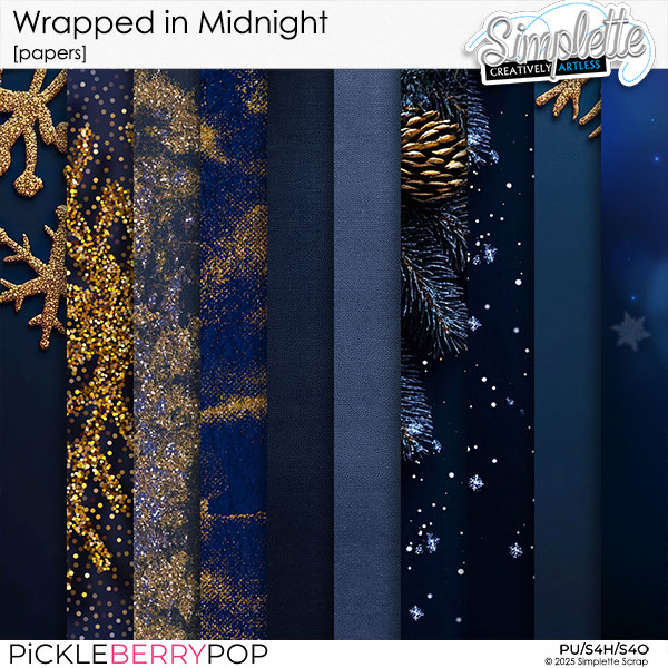 Wrapped in Midnight (papers) by Simplette