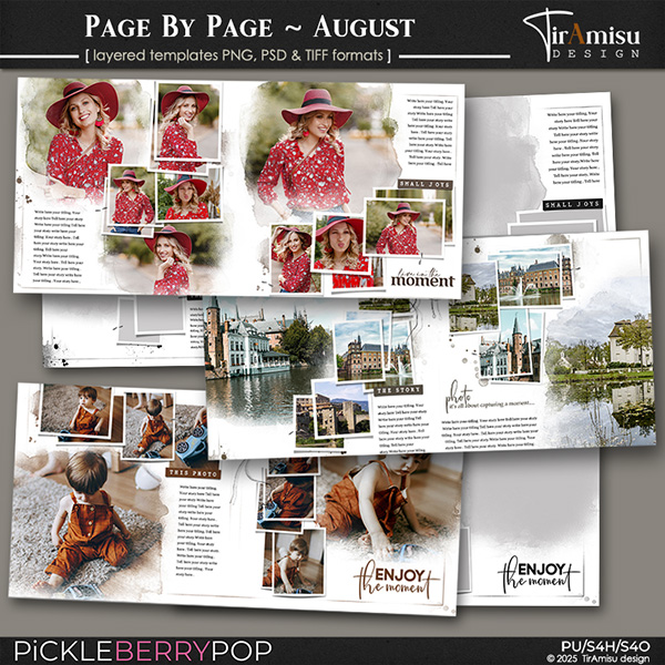 Page By Page Photobook Templates ~ August