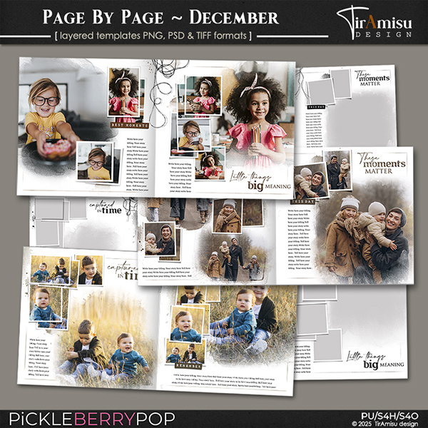 Page By Page Photobook Templates ~ December