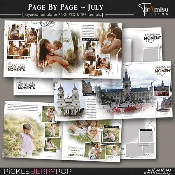 Page By Page Photobook Templates ~ July