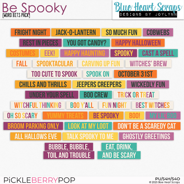 Be Spooky Word Bits Pack