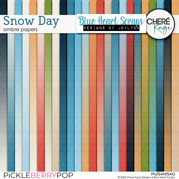 Snow Day Ombre Papers