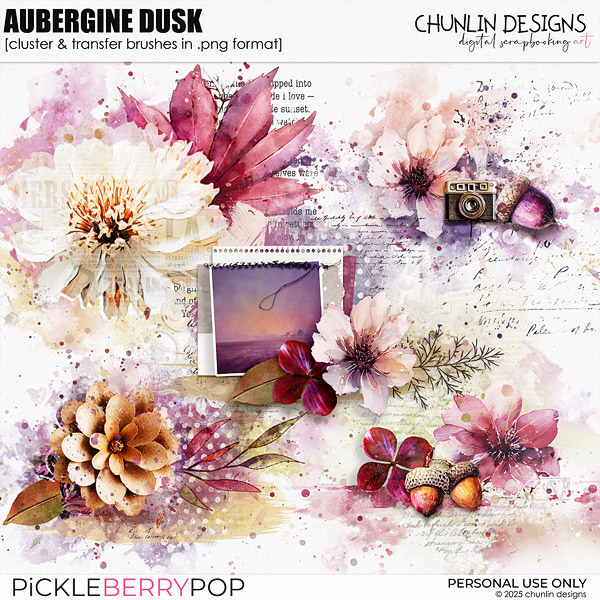 Aubergine Dusk   - transfer brushes in .png format