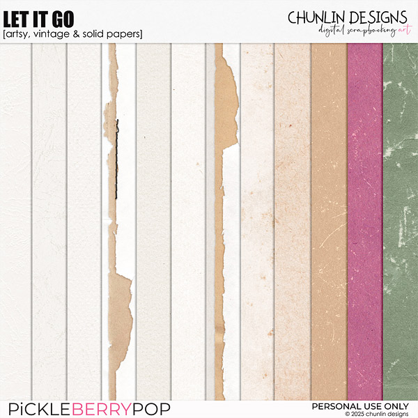 Let It Go - vintage & solid papers