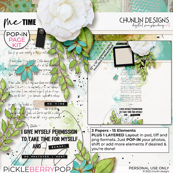 Me time - Pop•In page kit 