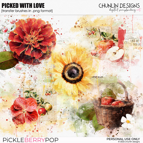 Picked With Love - transfer brushes in .png format