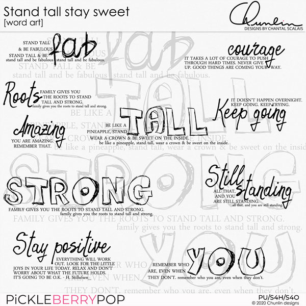 Stand tall stay sweet - word art