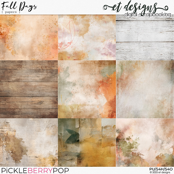 Fall Days Papers by et designs
