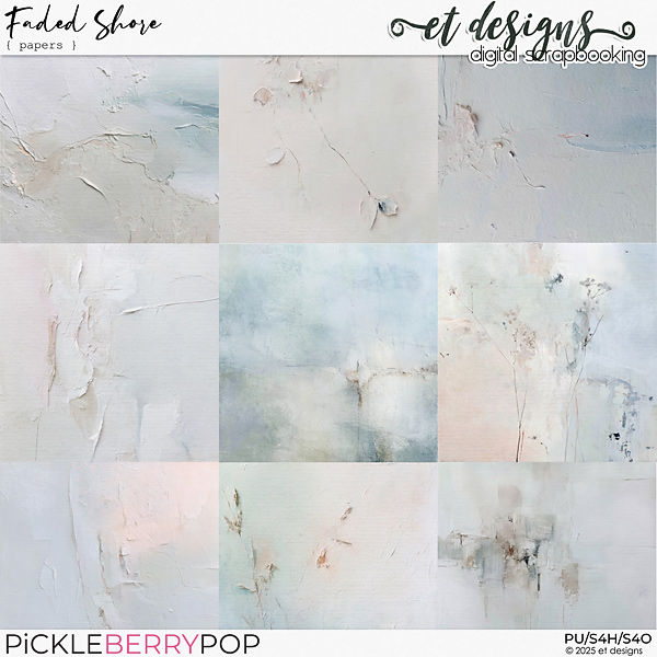 Faded Shore Papers by et designs
